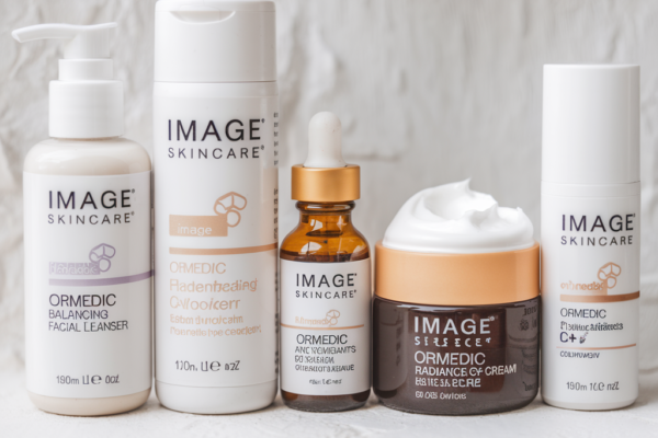 A range of Image Skincare products displayed for a skincare routine.