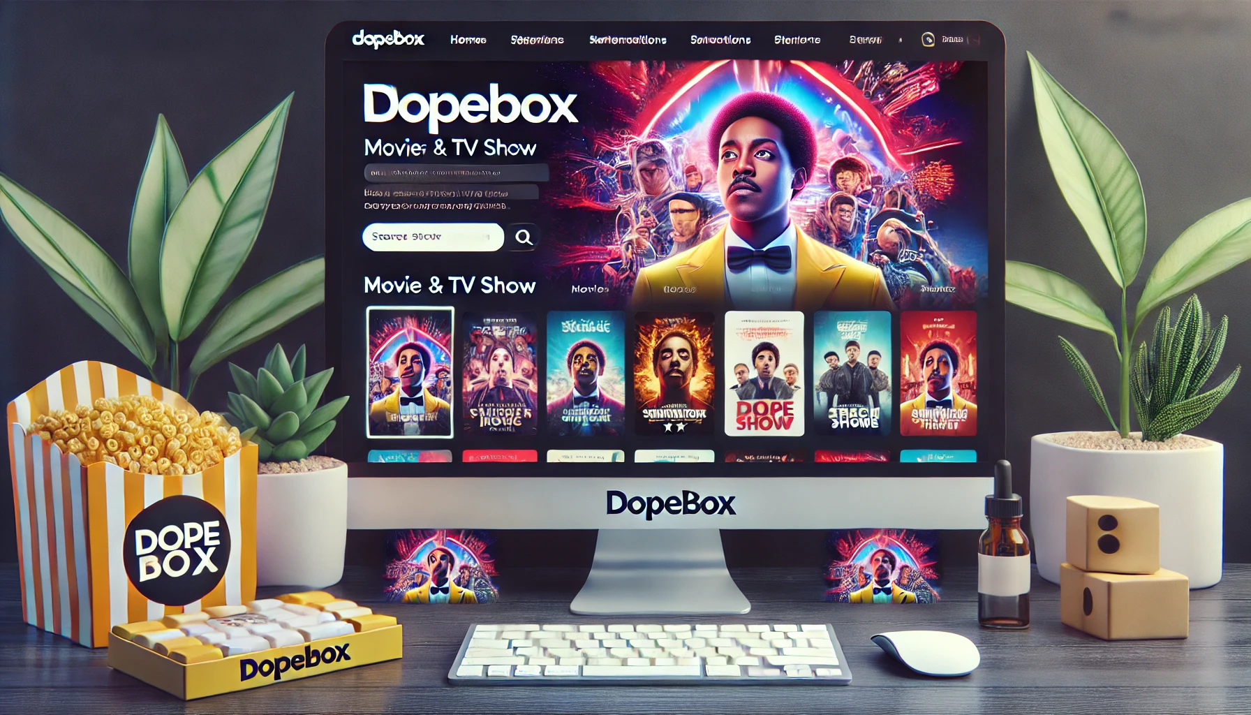 Dopebox homepage featuring streaming movies, TV shows, and user-friendly navigation.