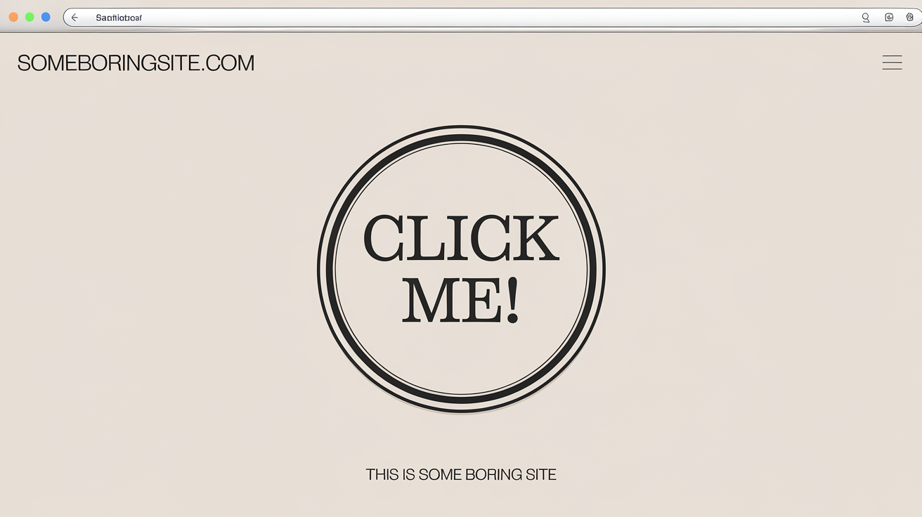 Overview of someboringsite.com featuring user-friendly design