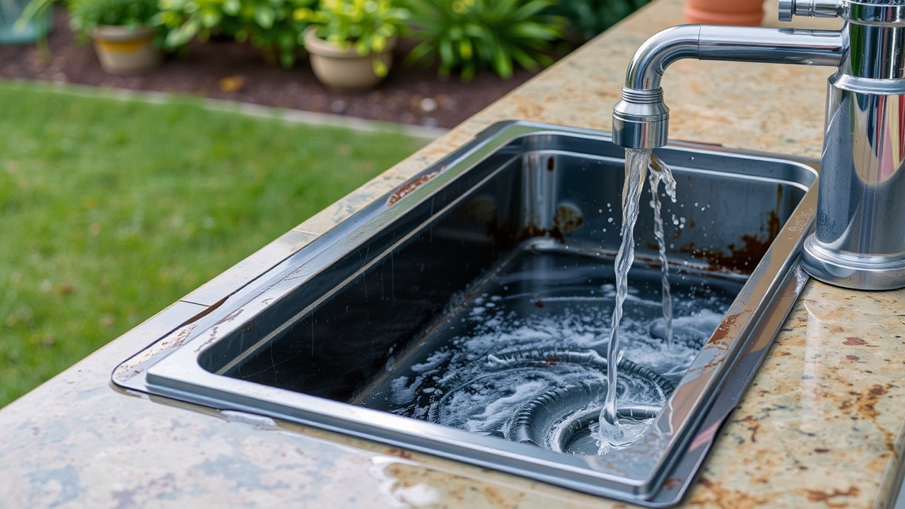 Using a Grease Trap to Discharge Outdoor Bar Sink